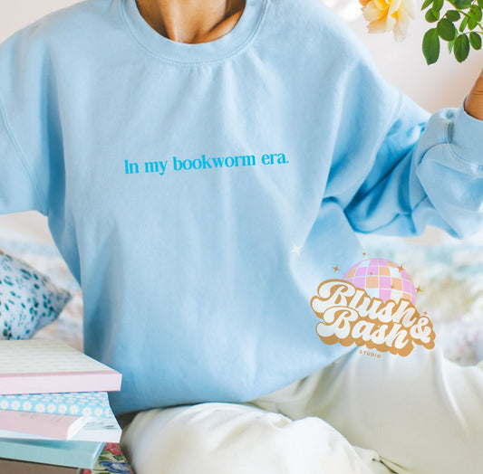 "In my bookworm era" Puff Vinyl Sweatshirt