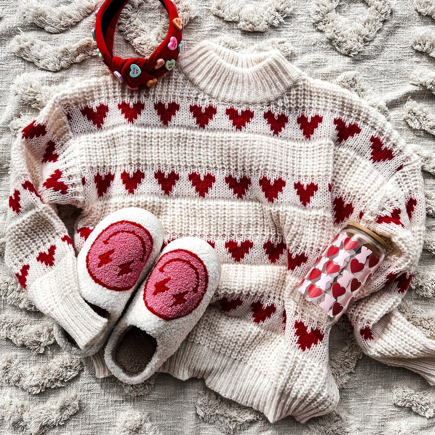 Chunky Heart Knit Sweater